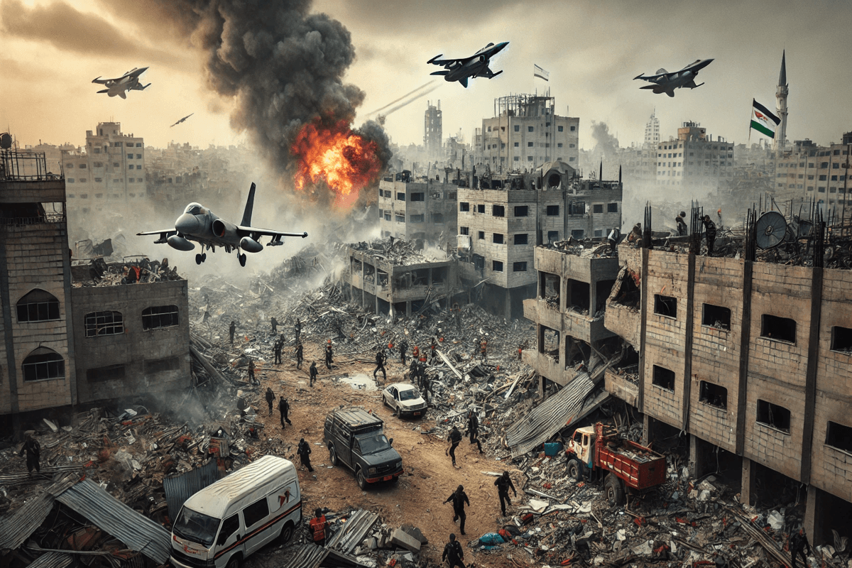 AI Image Israel carried out Heavy airstrike on Hamas in Gaza AI Image Israel carried out Heavy airstrike on Hamas in Gaza