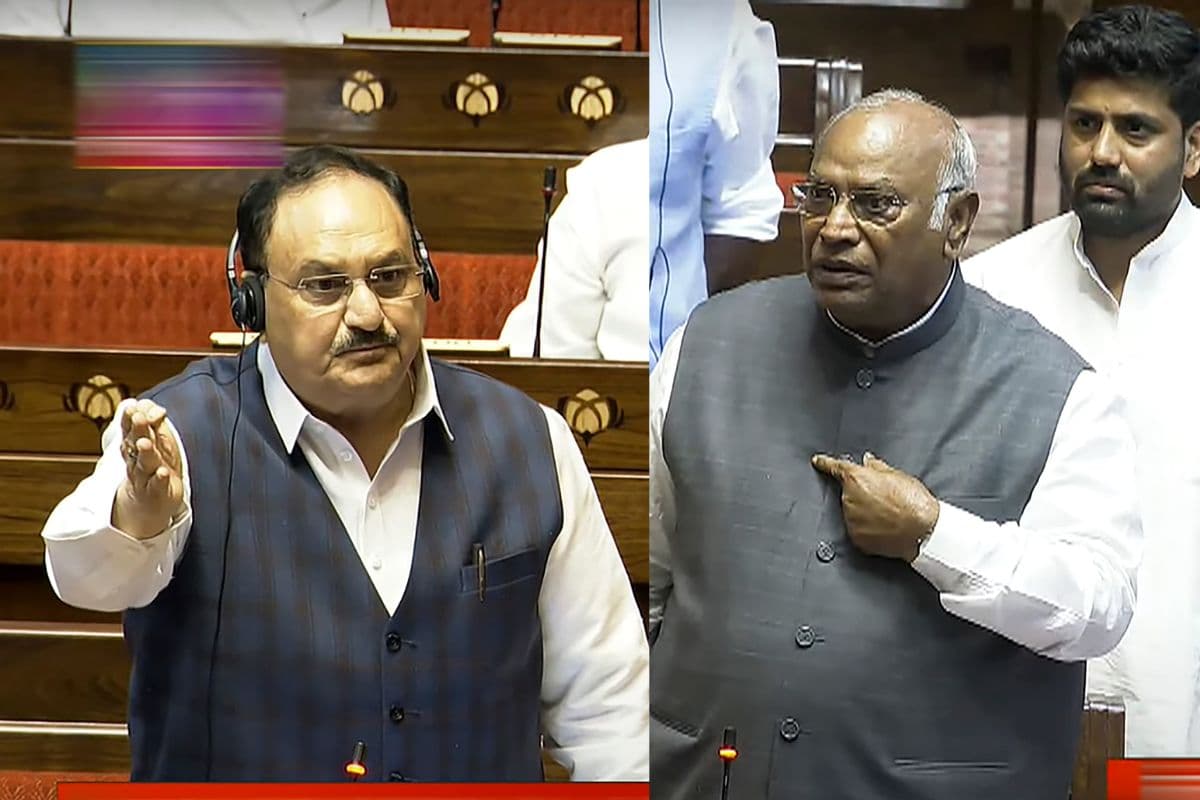 Nadda and Mallikarjun Kharge Nadda and Mallikarjun Kharge