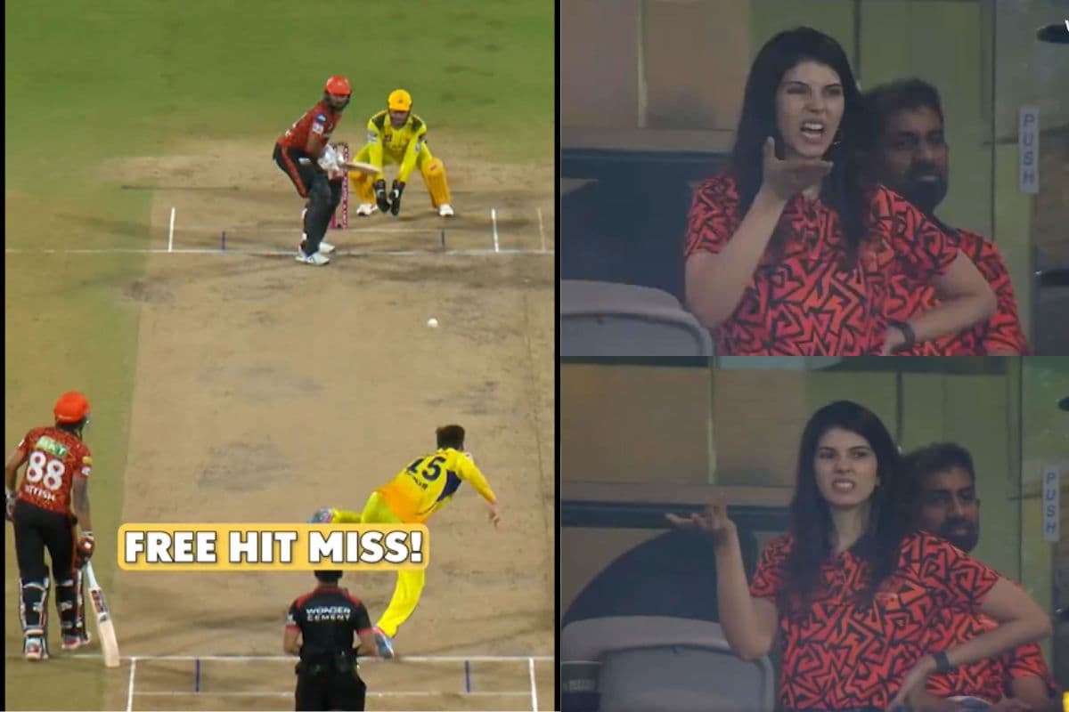 Kavya Maran Reaction on Kamindu Mendis Free Hit Miss. Kavya Maran Reaction on Kamindu Mendis Free Hit Miss.