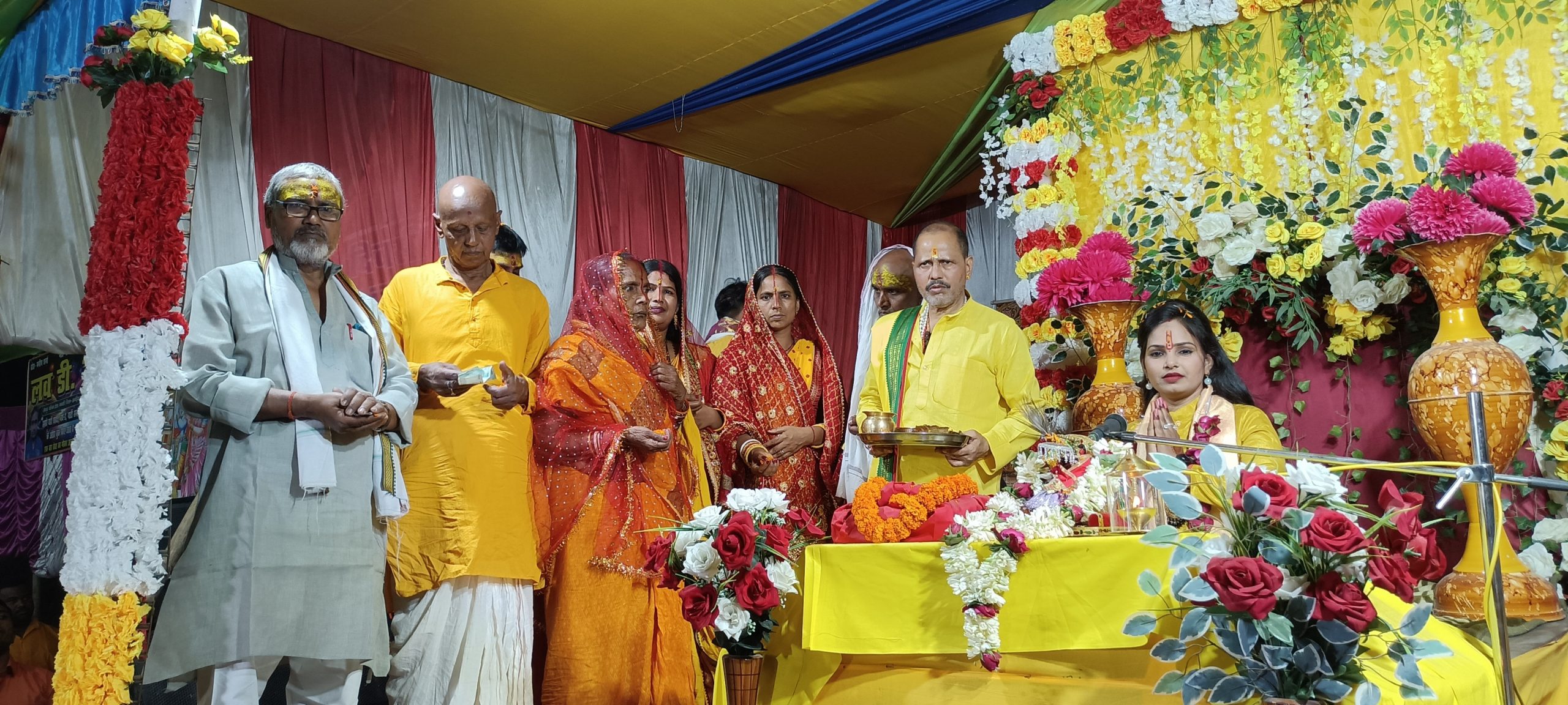 श्रीमद्भागवत कथा के पांचवें दिन श्रद्धालुओं ने किया श्रीकृष्ण जन्मोत्सव कथा का रसपान