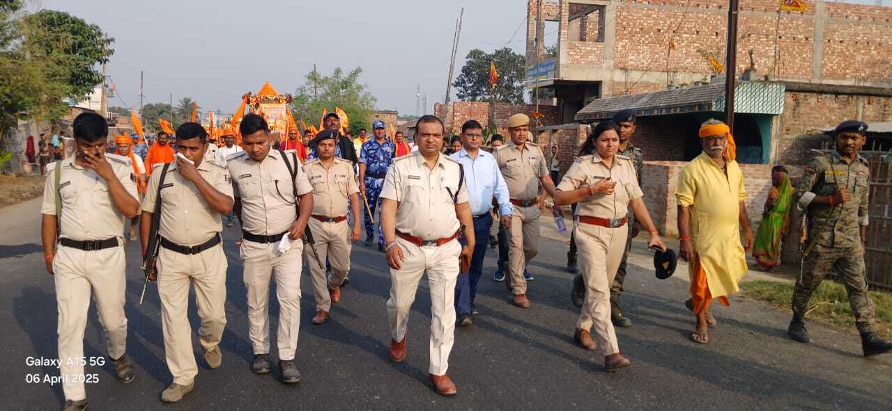 जानकीनगर में निकाली गई भव्य रामनवमी शोभायात्रा