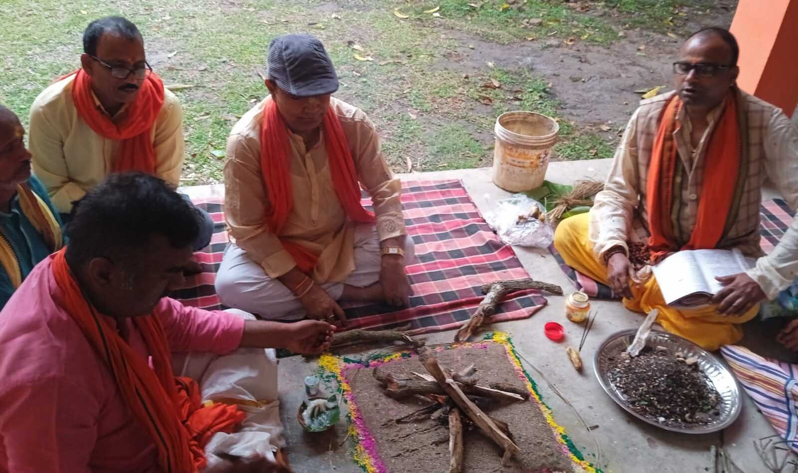 विहिप के गढ़ में हवन पूजन के साथ अखंड रामायण पाठ संपन्न