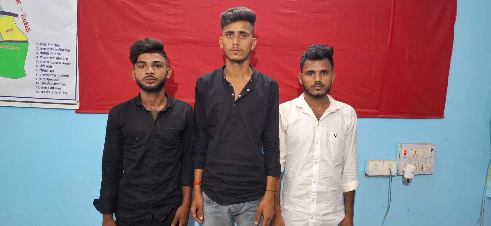 अपराध की साजिश रच रहे तीन बदमाश कट्टा व कारतूस के साथ गिरफ्तार