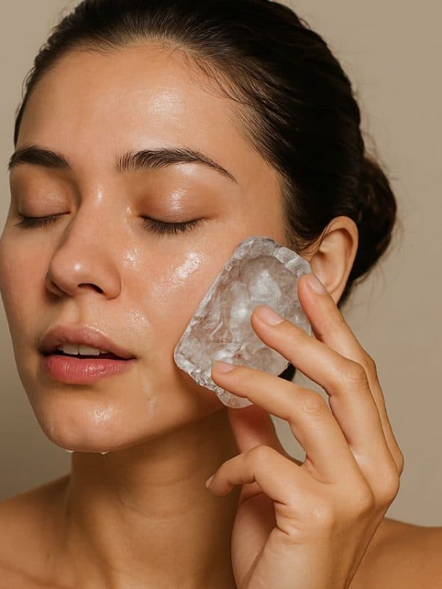 गर्मियों में चेहरे पर बर्फ लगाने से मिलते हैं ये फायदे