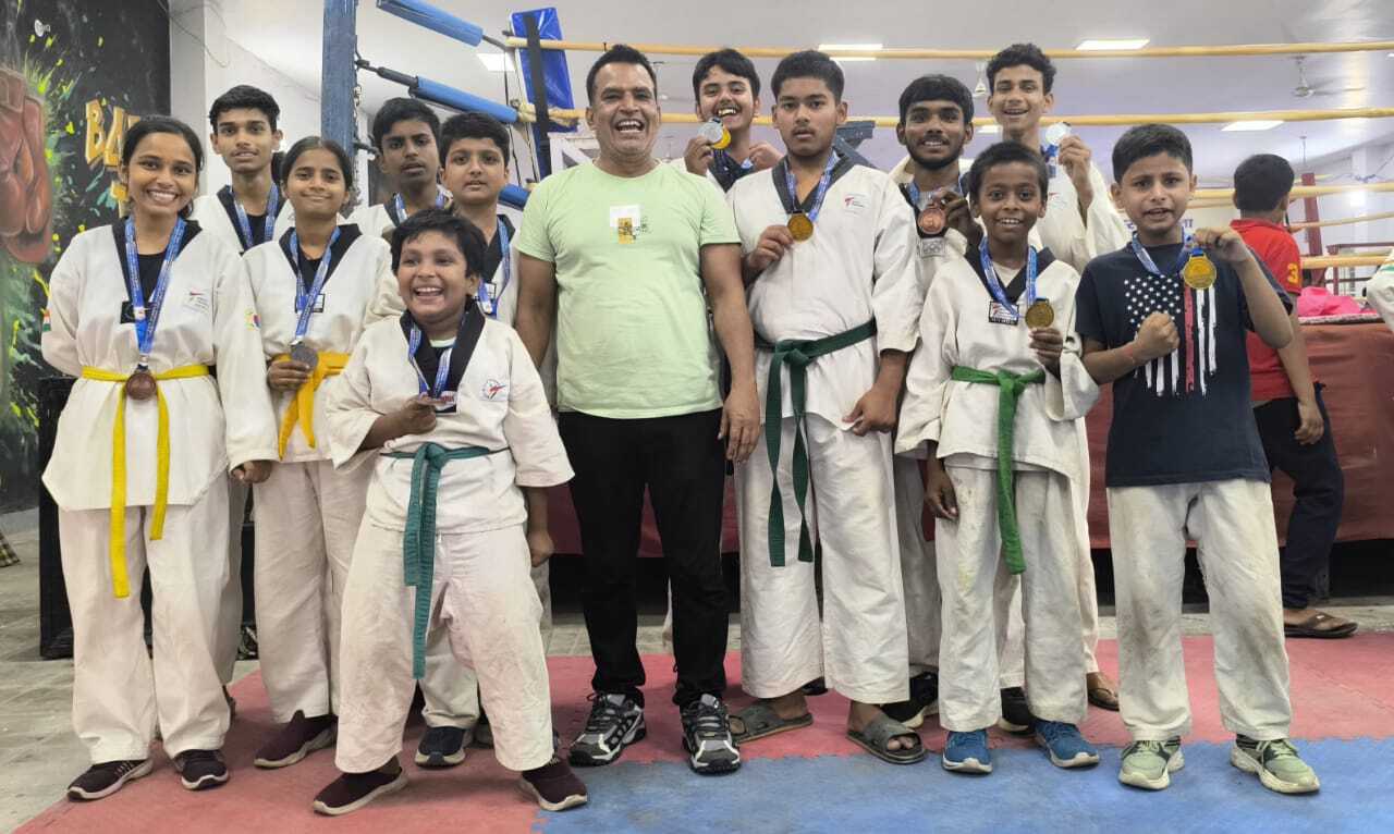 36वें स्टेट ताइक्वांडो चैंपियनशिप में जिले के सभी 12 खिलाड़ियों ने पाया मेडल