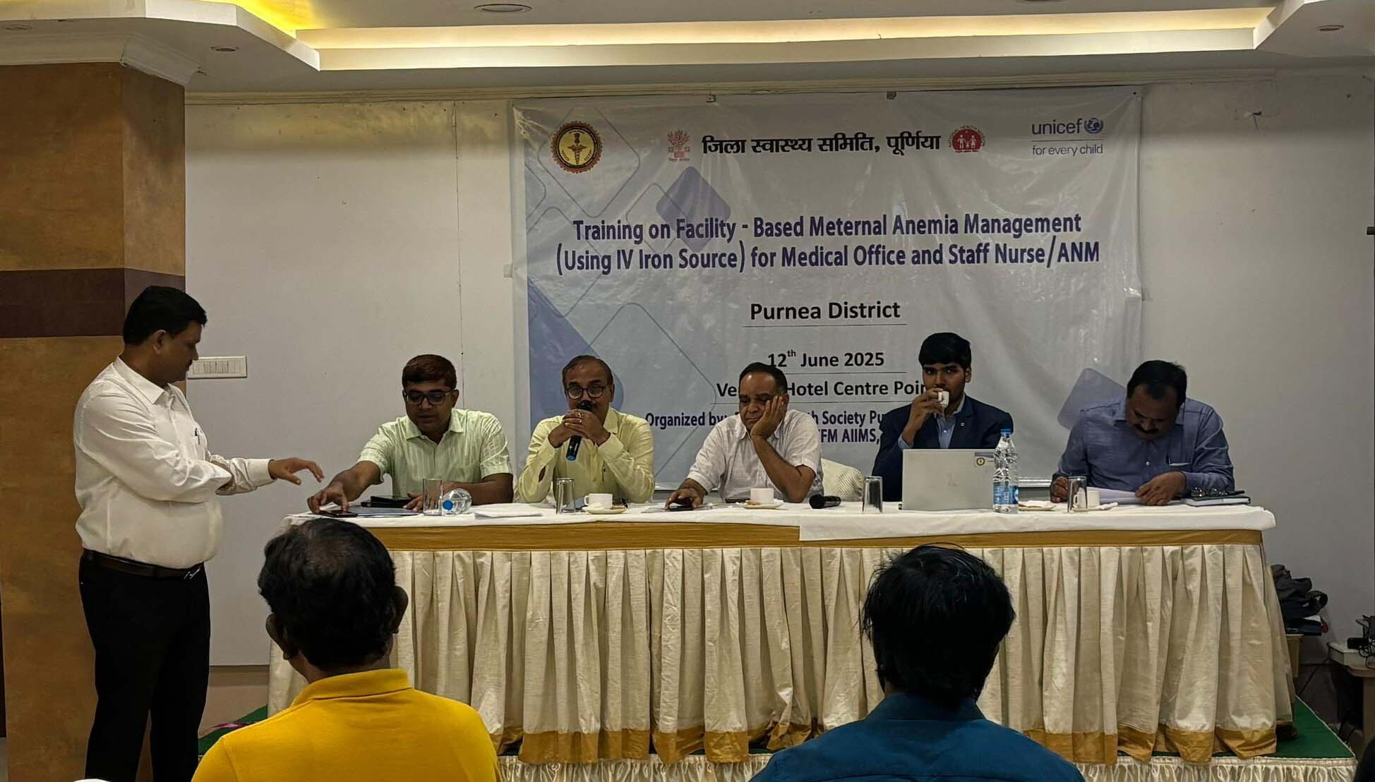 मातृत्व एनीमिया के प्रबंधन पर दिया गया प्रशिक्षण