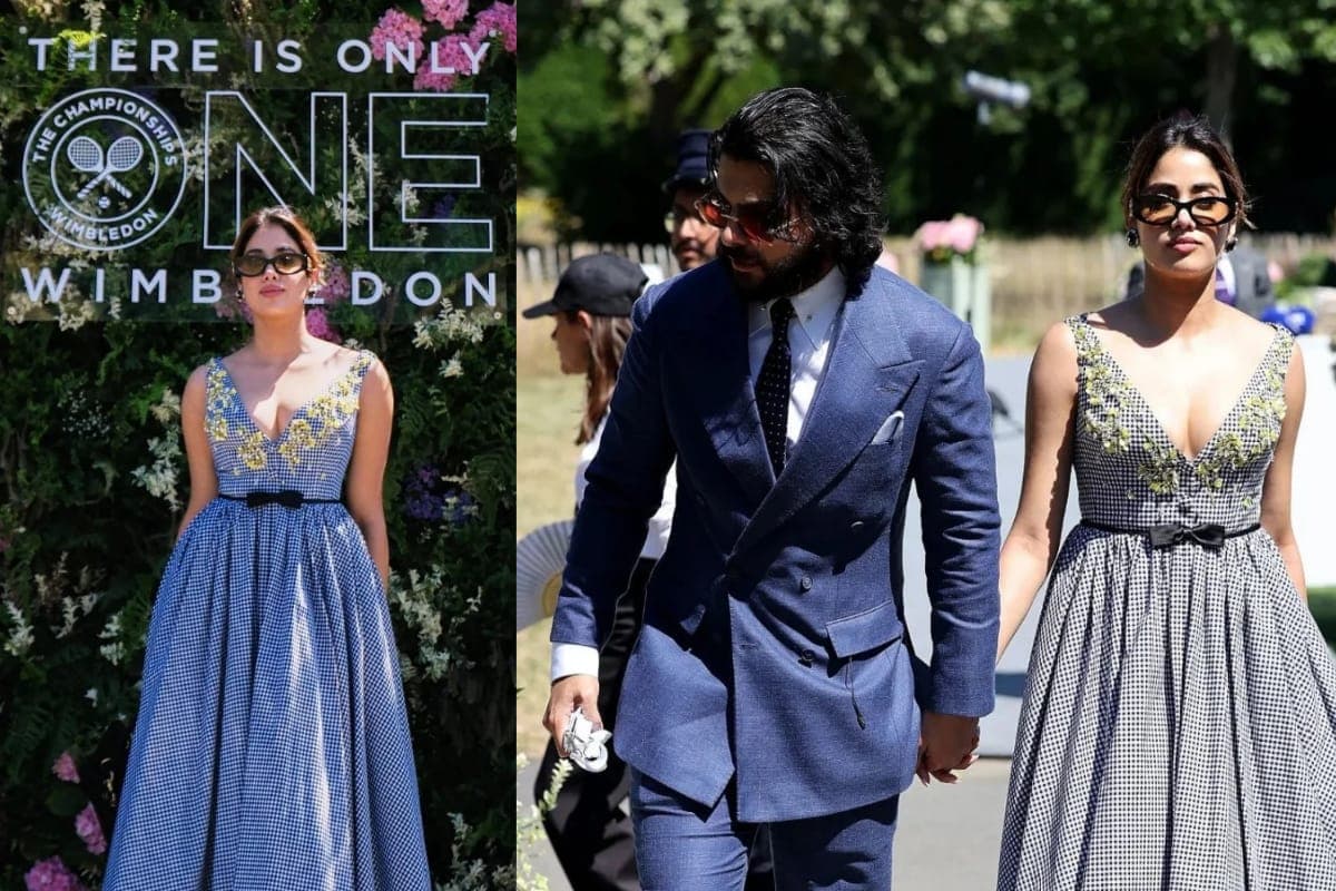 Janhvi Kapoor और शिखर पहाड़िया ने विंबलडन के सेमीफाइनल में लूटी महफिल, हाथ पकड़े दोनों ने की स्टाइलिश एंट्री