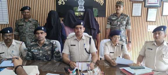 हनवारा में तीन गांजा तस्कर गिरफ्तार, 3.5 किलोग्राम गांजा बरामद