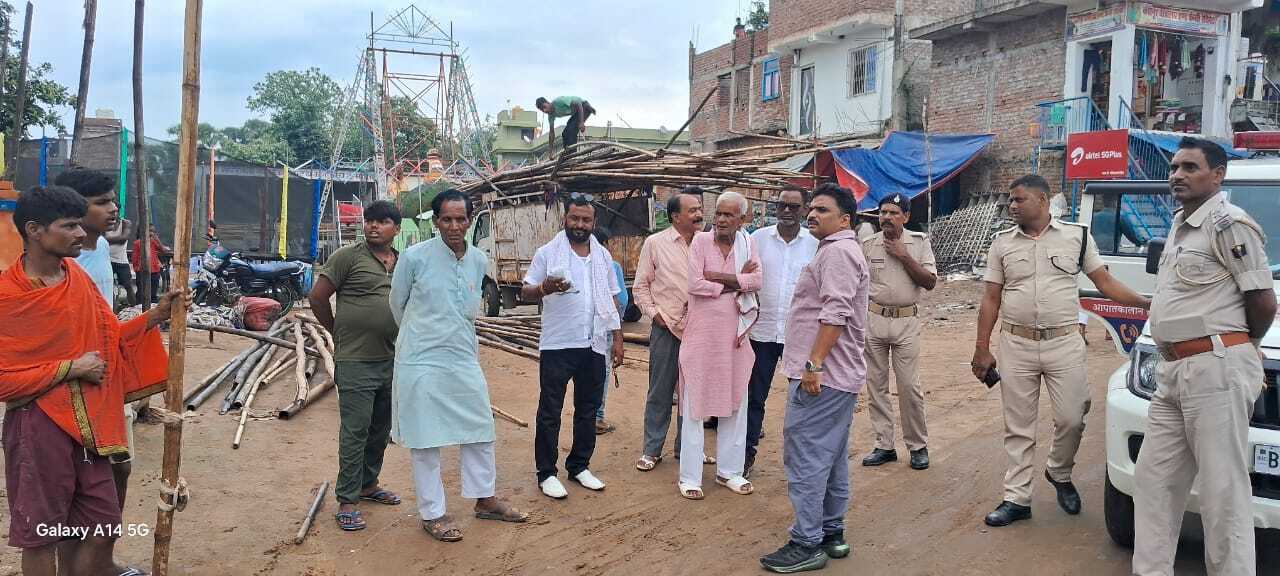 कुर्मा में कंट्रोल रूम के निर्माण स्थल को कराया गया अतिक्रमण मुक्त