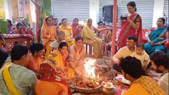 महागामा में बजरंगबली प्रतिमा की प्राण-प्रतिष्ठा पूजन धूमधाम से संपन्न