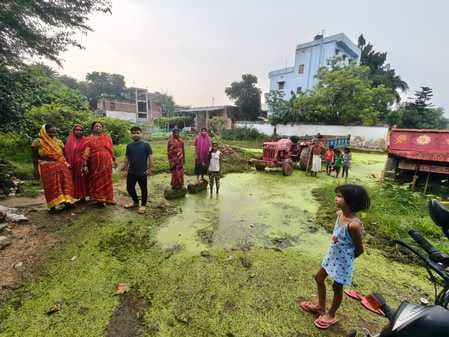 सत्संगनगर मुहल्ले में बारिश ने बढ़ाई परेशानी, जलजमाव से लोग बेहाल