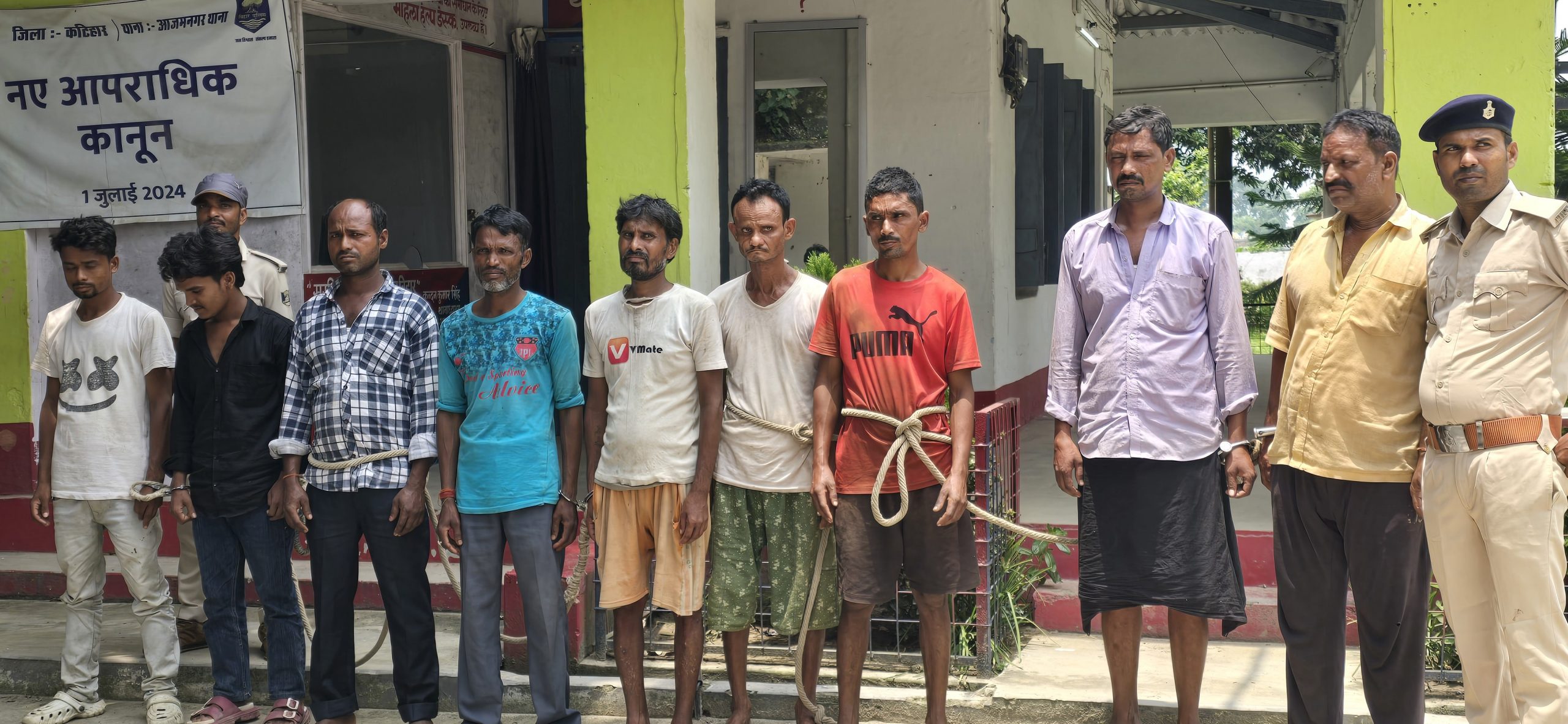 प्रभात इंपैक्ट, खबर छपते हरक़त में पुलिस, थाना से 300 मीटर दूर आठ धराये