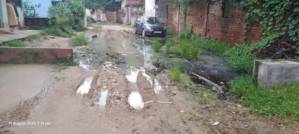 गोड्डा नगर परिषद के वार्ड 21 में जलजमाव बना जी का जंजाल