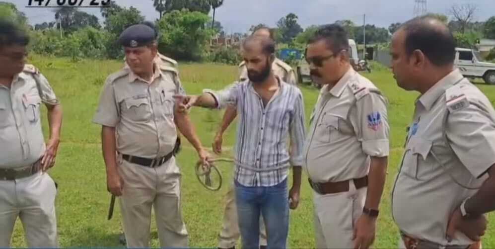 सीआईएसएफ जवान की हत्या के मामले में पुलिस ने कराया रिक्रिएशन