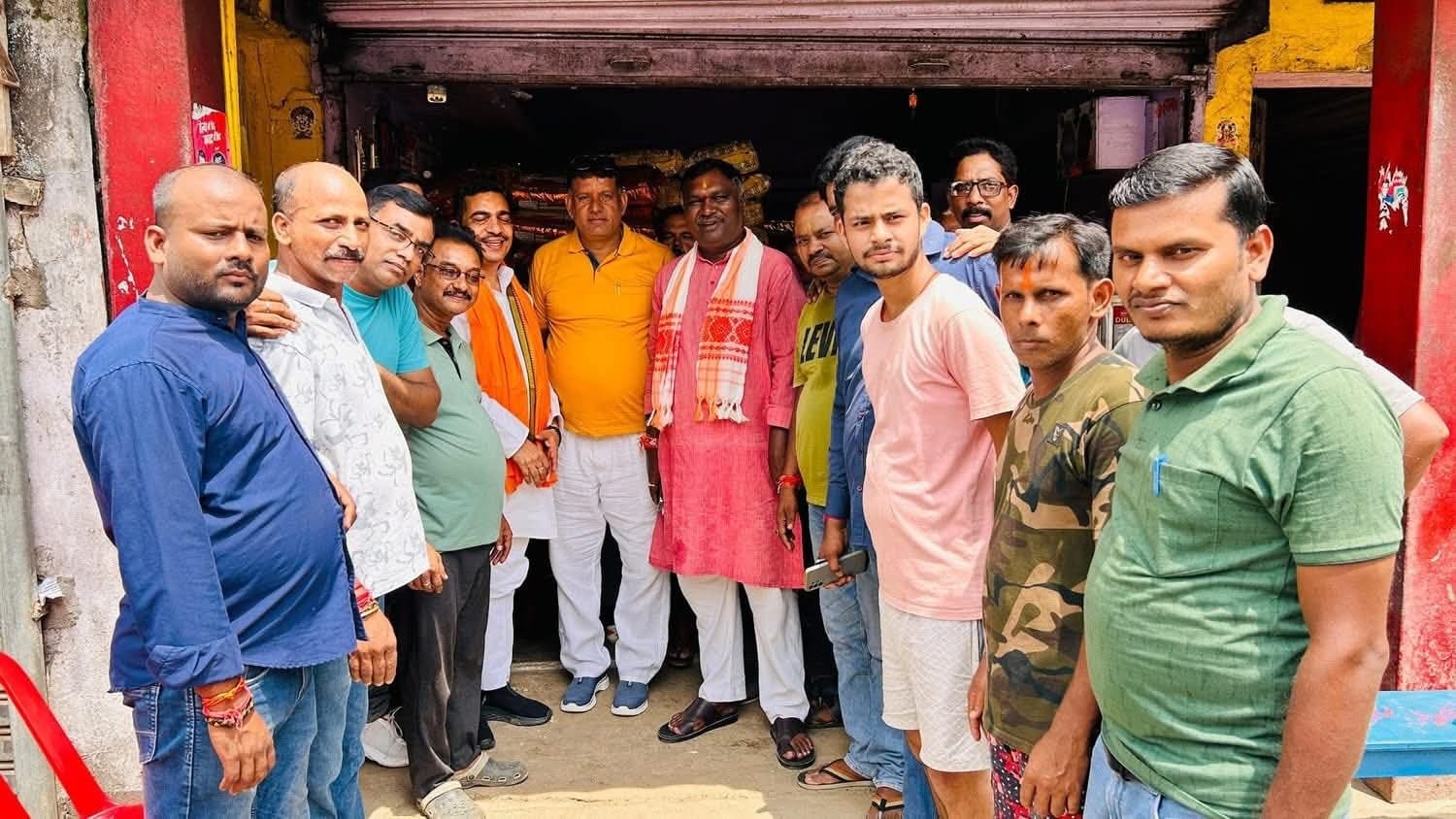 भाजपा नेता भानुप्रताप शाही व अमर बाउरी का पालोजोरी में हुआ स्वागत