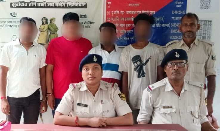 शोभनी जहांगीरा गांव में चोरी मामले का पुलिस ने किया उद्भेदन,चार गिरफ्तार