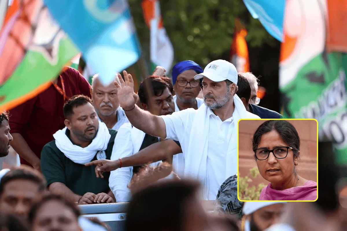 pappu yadav wife tejpratap yadav rahul gandhi voter rally pappu yadav wife tejpratap yadav rahul gandhi voter rally