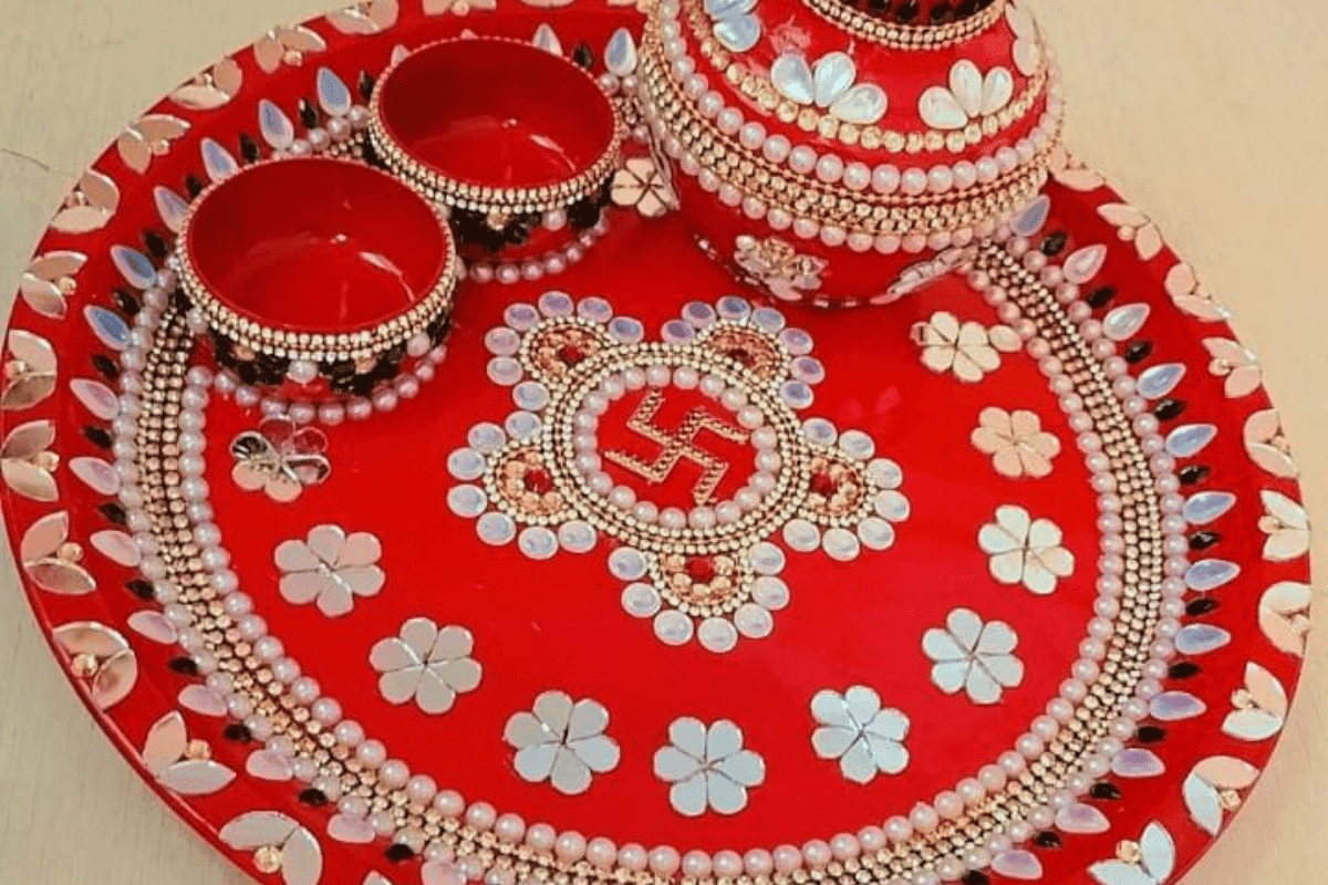 Navratri Puja Thali Decoration Ideas