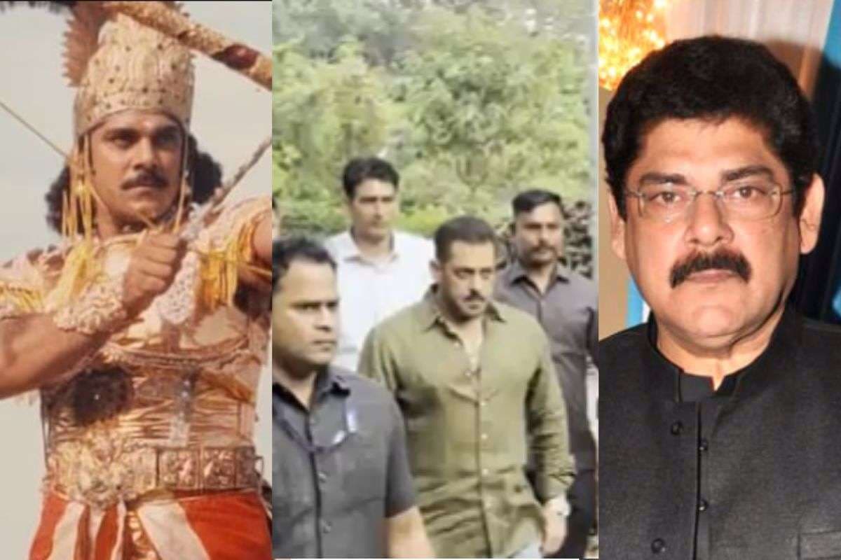 Salman Khan Pays Tribute to Pankaj Dheer Last Rites Salman Khan Pays Tribute to Pankaj Dheer Last Rites