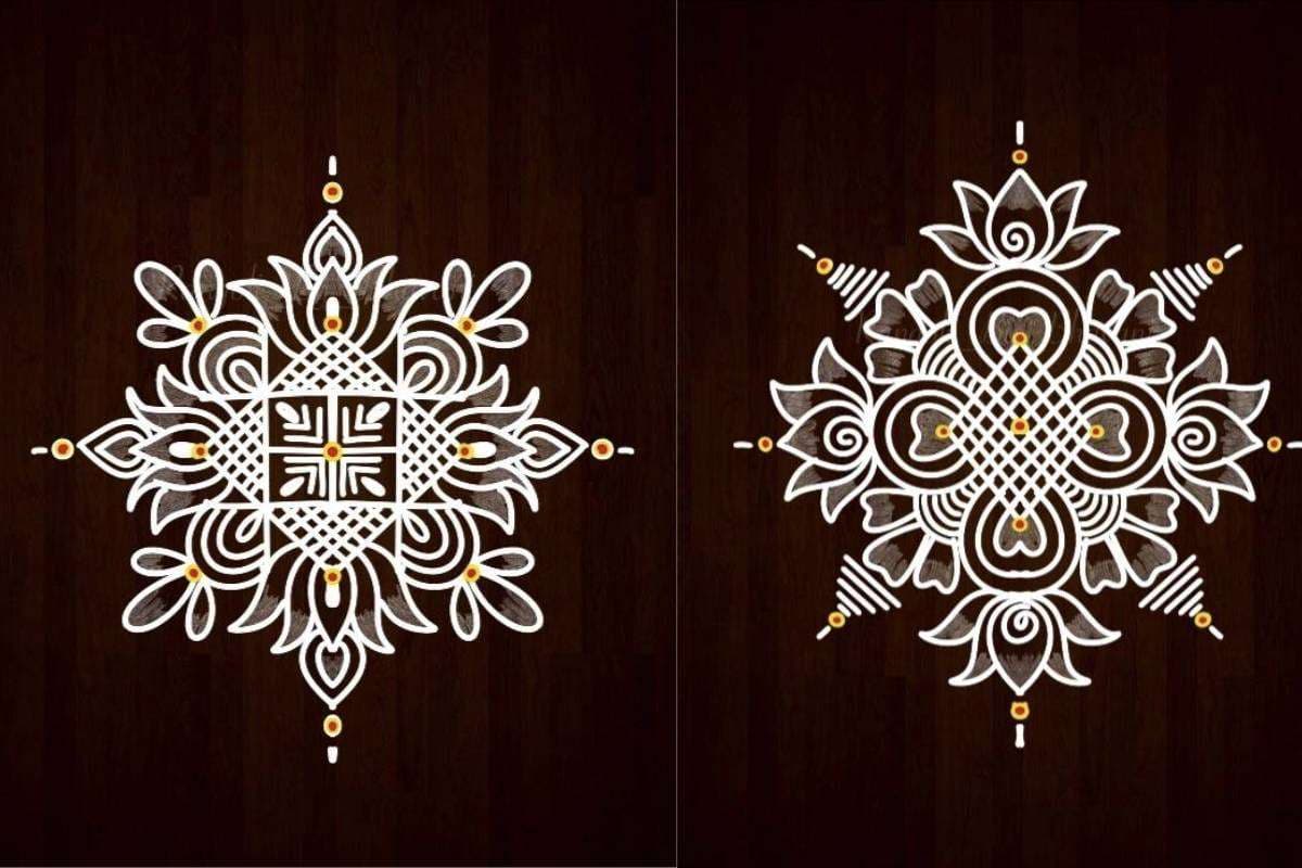 Simple Flower Rangoli Designs