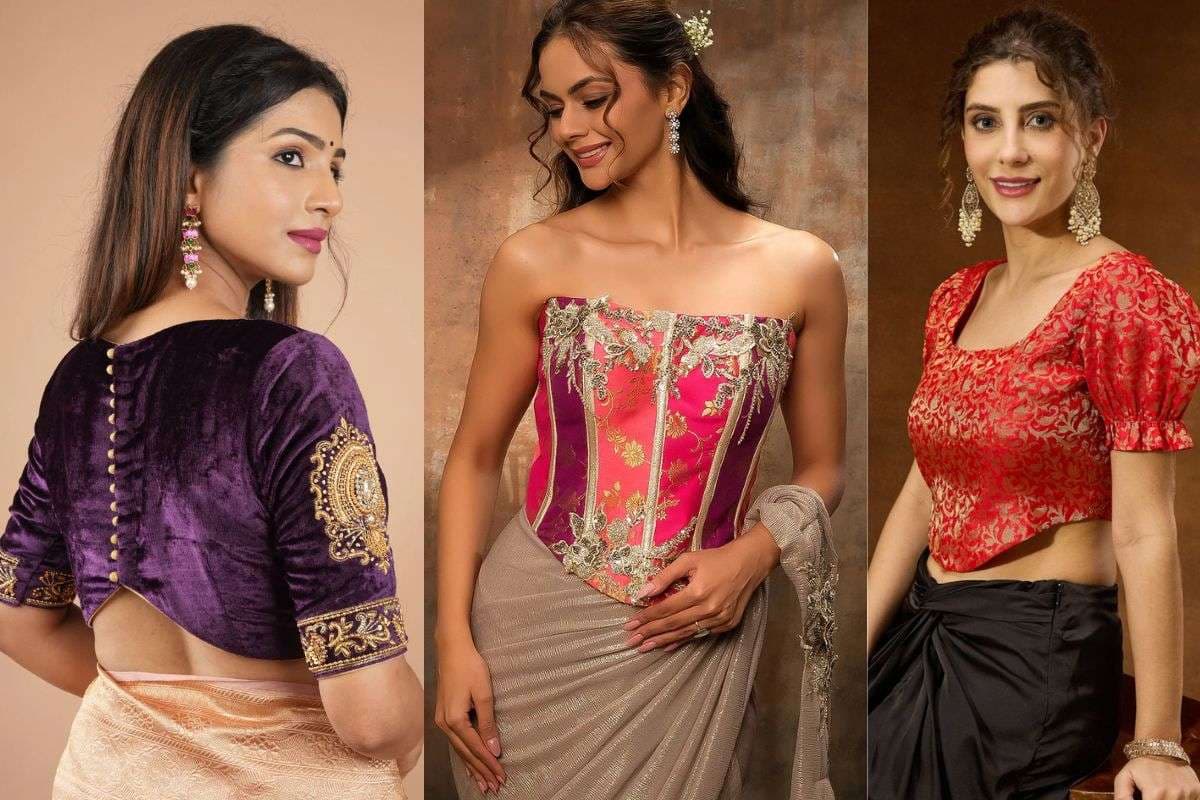 5 designs will give your saree glamorous look 5 designs will give your saree glamorous look