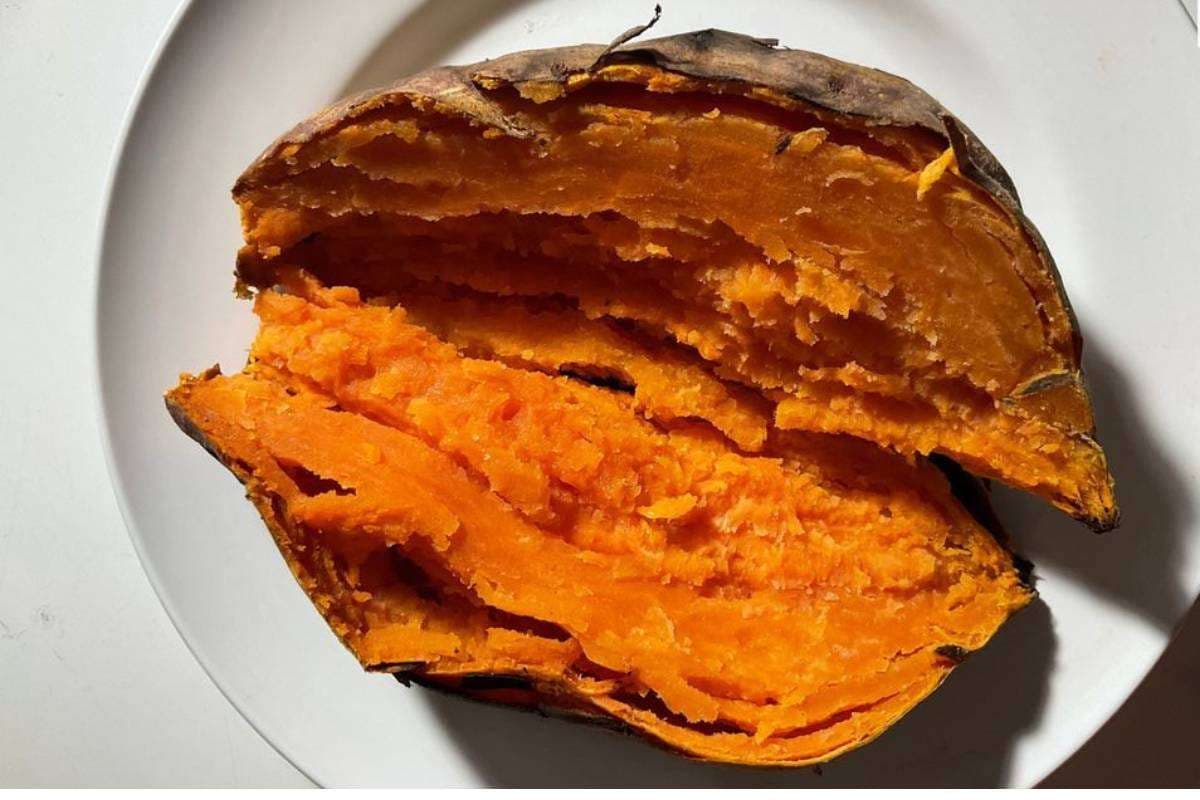 crispy ghee roasted sweet potato