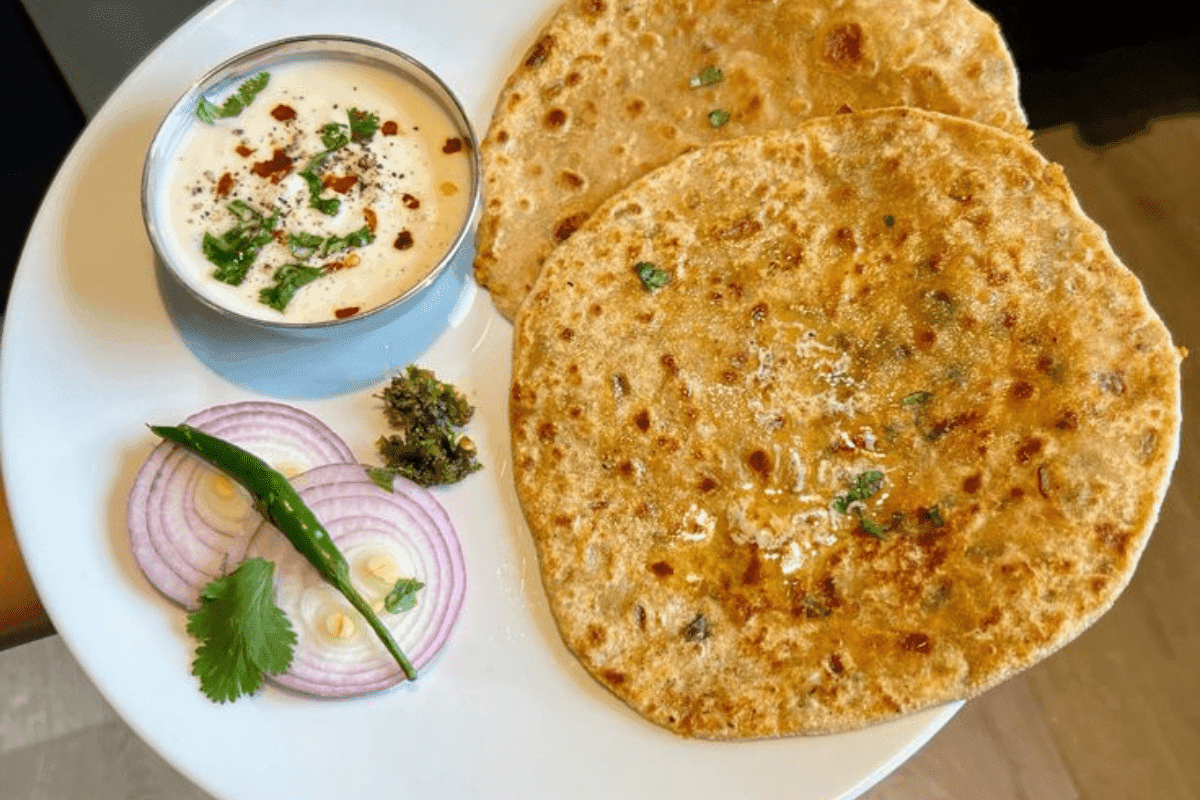 Breakfast Ideas Indian Aloo Paratha With Curd