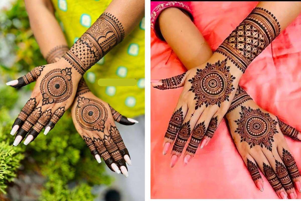 Center Bridal Mehndi Designs for Wedding