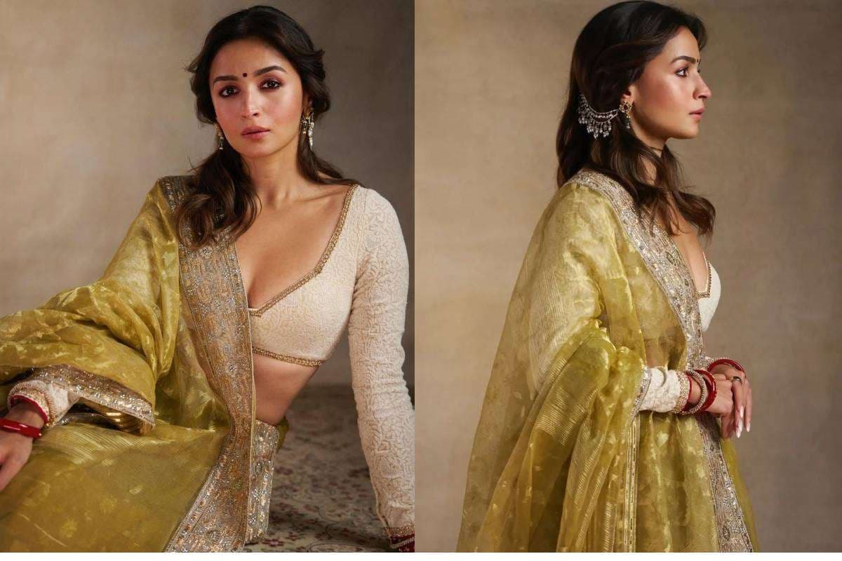 Open Messy Hairstyle for Saree Look