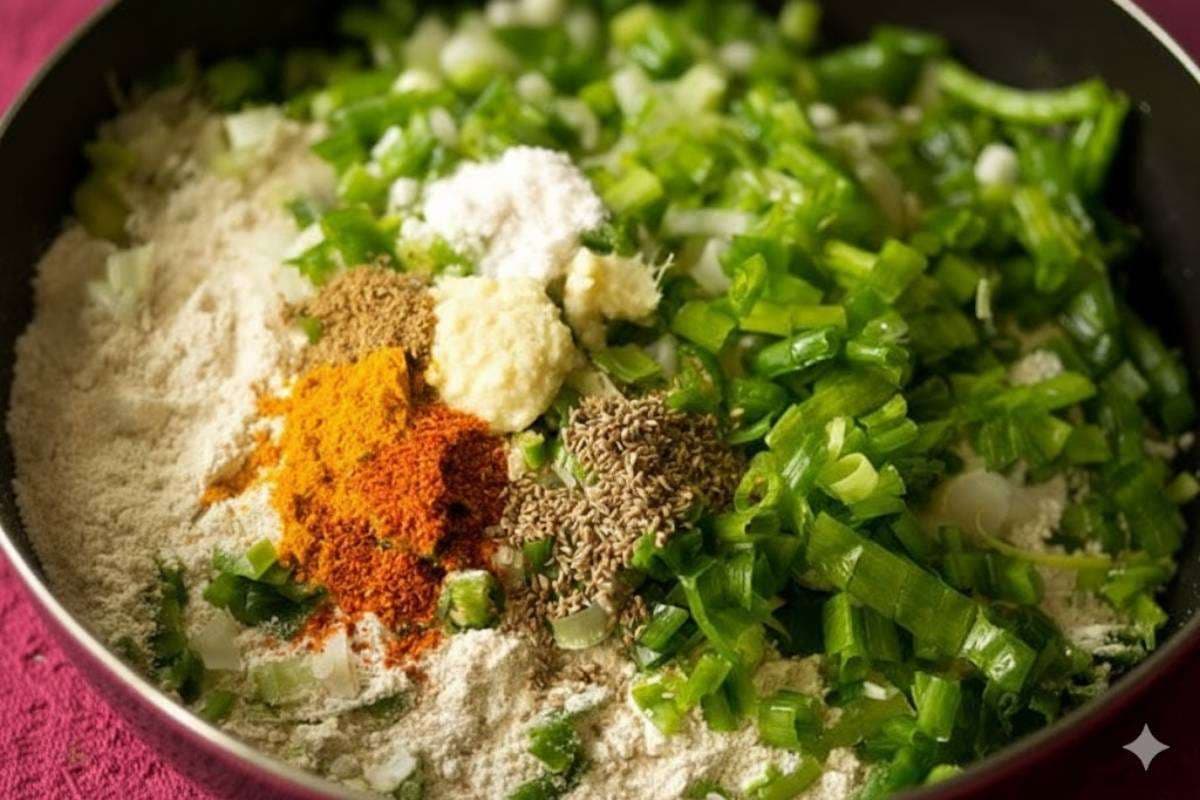 Spring Onion Paratha Recipe Ingredients