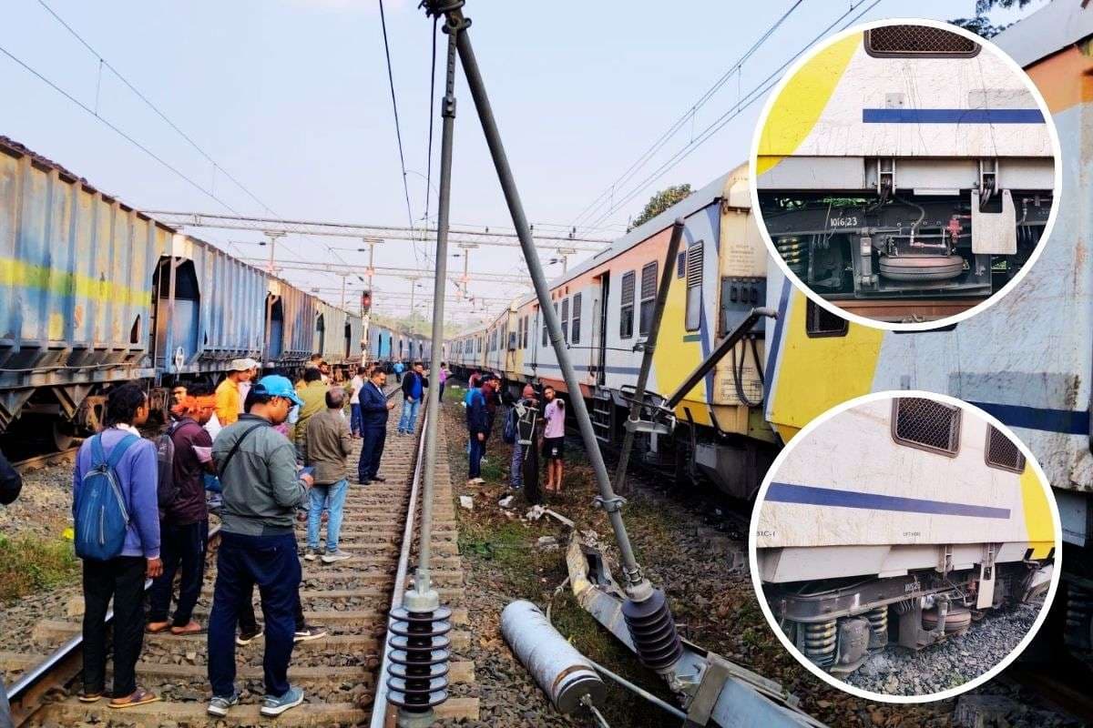 Train Accident dumka station 2 bogies derail News