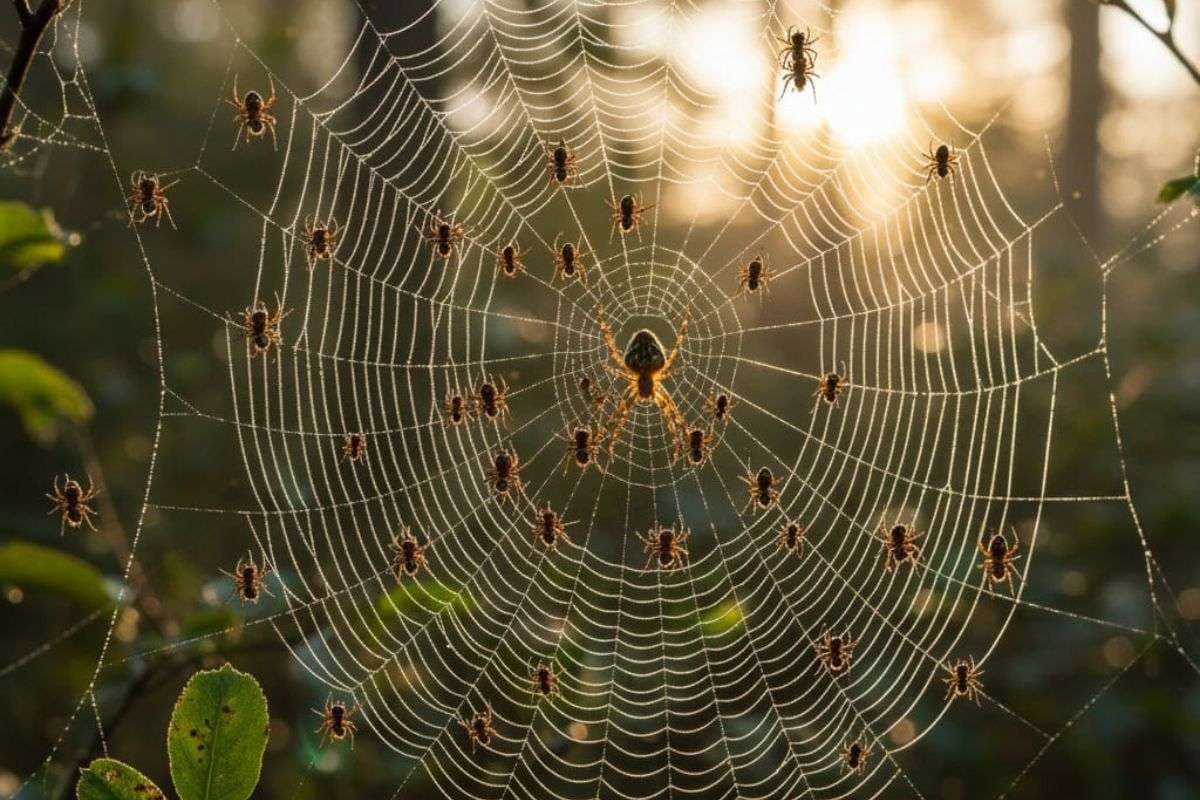 World Largest Spider web Found In Europe/ Ai Image