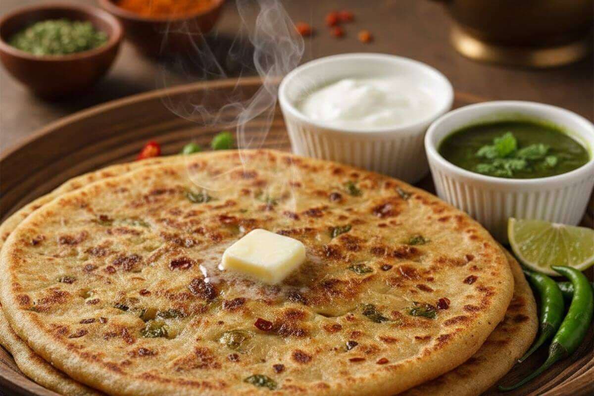 mooli-aloo paratha mooli-aloo paratha
