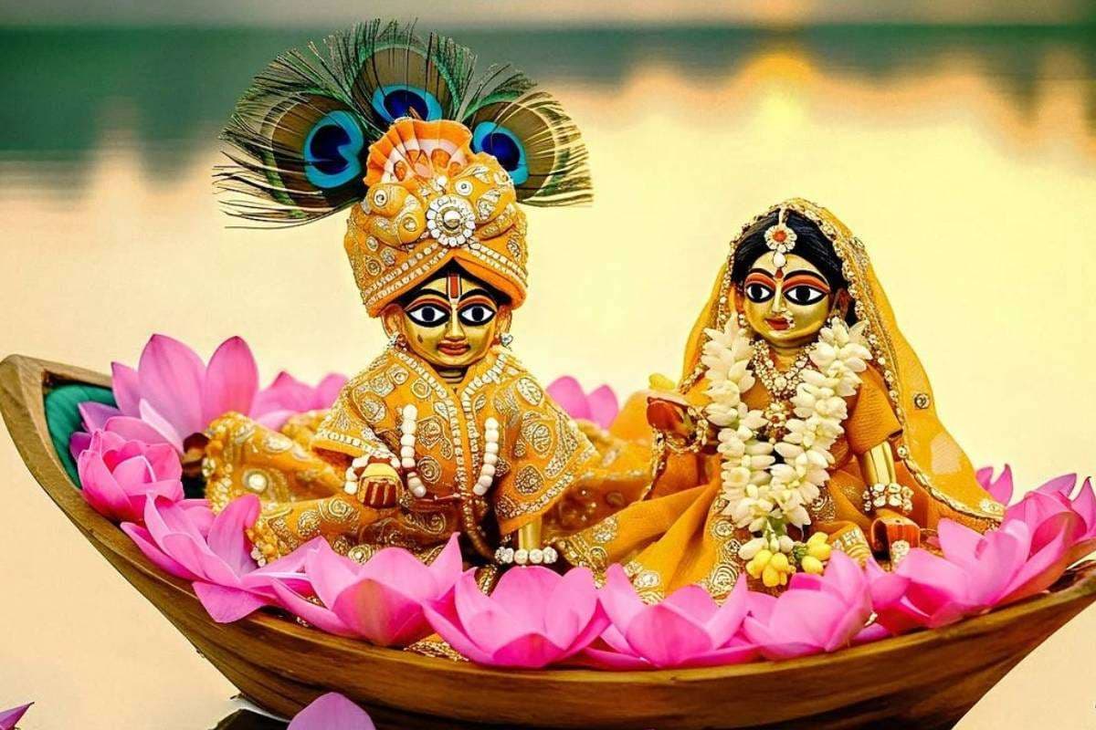 Embroidery Silk Dresses for Laddu Gopal