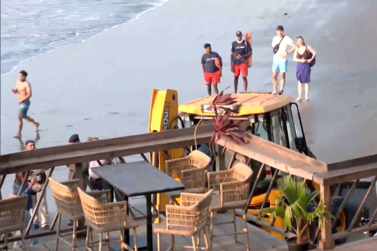 Goa Nightclub Fire Tragedy Bulldozer action