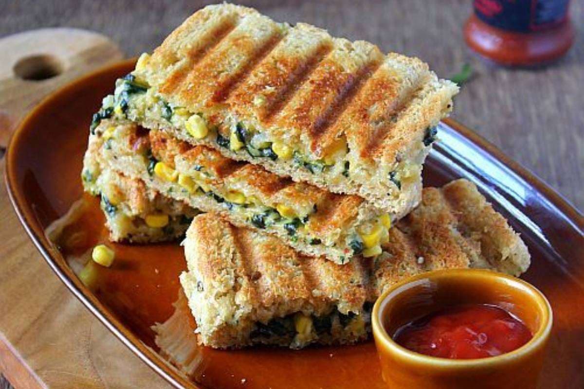 Grilled Paneer Sandwich Recipe