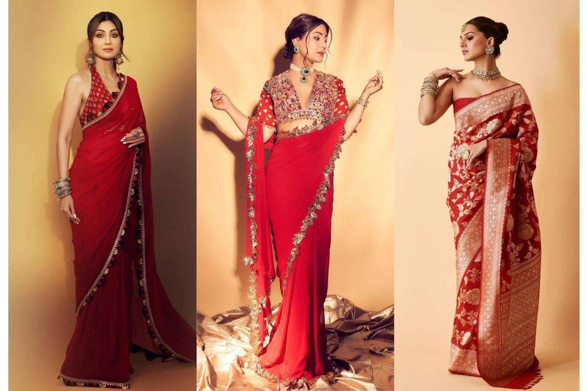 Latest Red Saree Designs for Wedding Functions