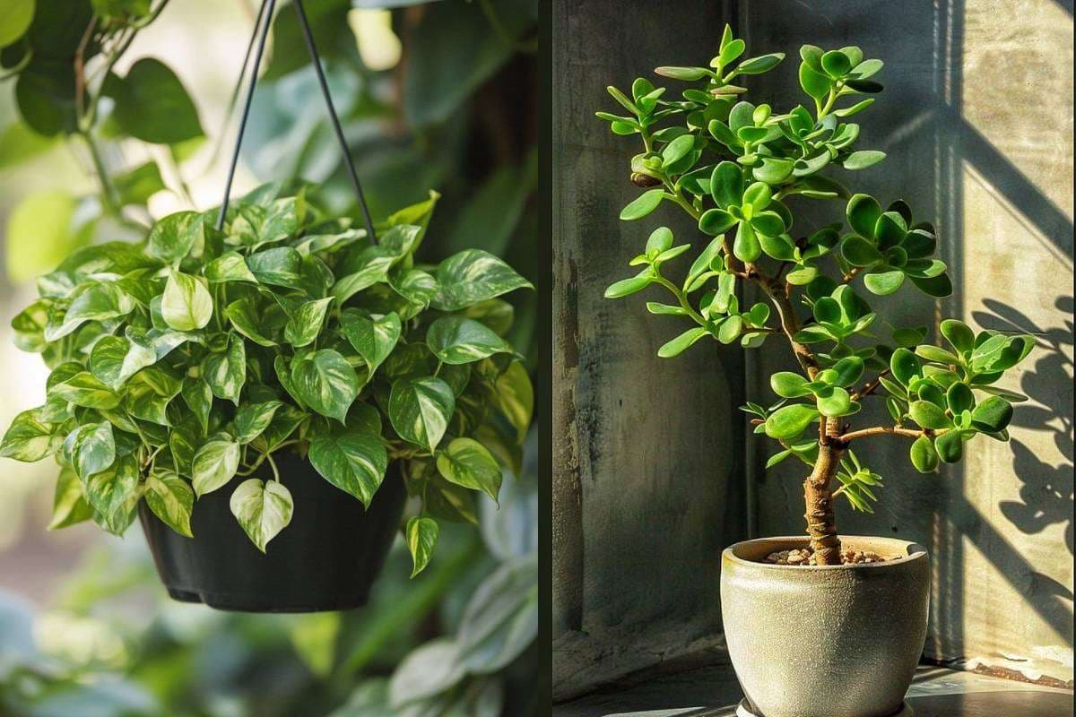 Money plant or jade plant near home entrance for wealth and vastu positivity