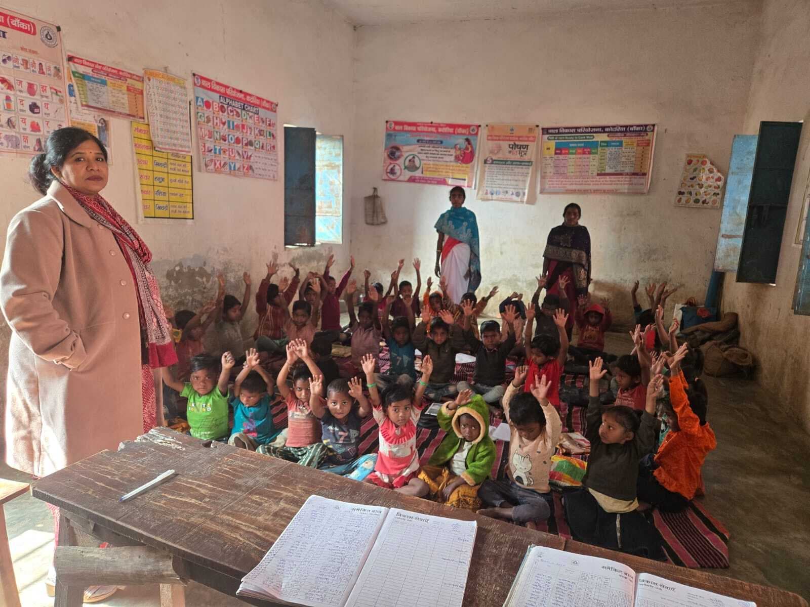 सीडीपीओ ने तीन आंगनबाड़ी केंद्रों का किया औचक निरीक्षण