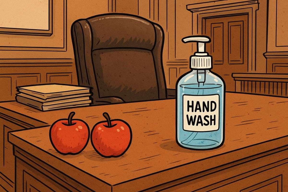 pakistan judge chamber theft apples handwash