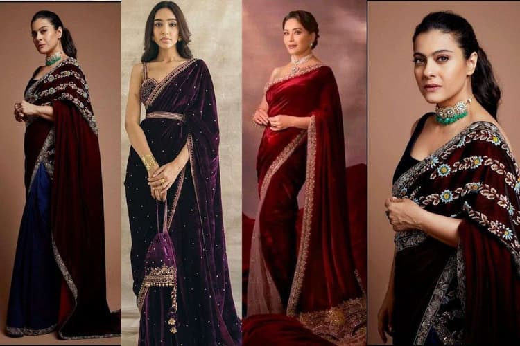Velvet Saree For Wedding: ठंड की शादी में फैशन नहीं होना चाहिए कम, यहां देखिए लेटेस्ट और ट्रेंडिंग वेलवेट साड़ी