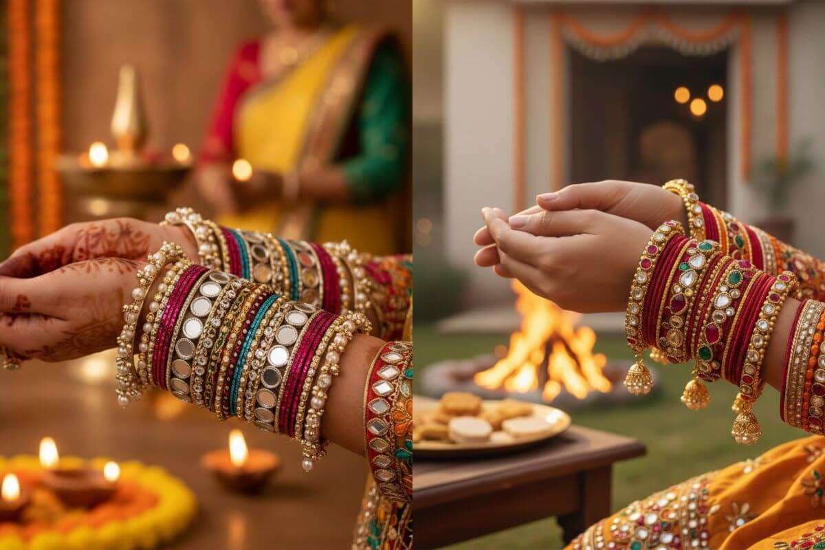 Bangles Design For Lohri: इन खूबसूरत चूड़ियों से हाथों की शोभा बढ़ाएं, लोहड़ी पर जरूर करें ट्राई ये डिजाइन Bangles Design For Lohri: इन खूबसूरत चूड़ियों से हाथों की शोभा बढ़ाएं, लोहड़ी पर जरूर करें ट्राई ये डिजाइन
