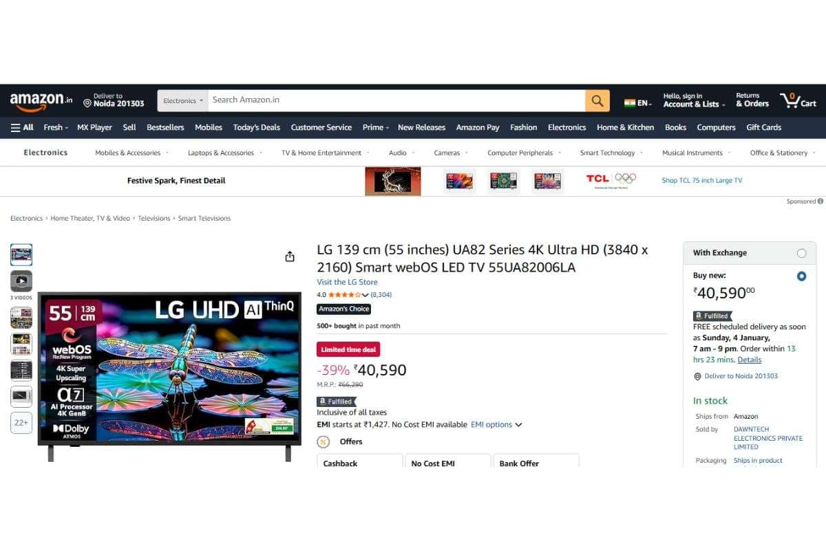 LG 4K Ultra HD Smart LED TV (55 inches)