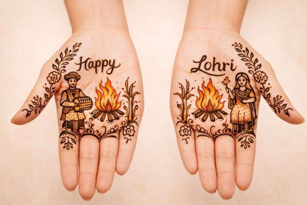 एआई लोहड़ी मेहंदी डिजाइन