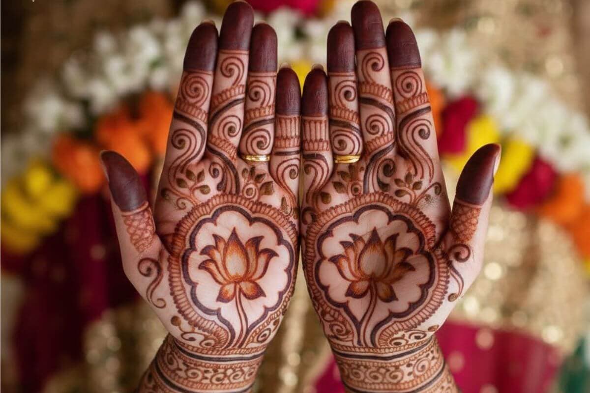 Lotus Mehndi Design (AI IMAGE)