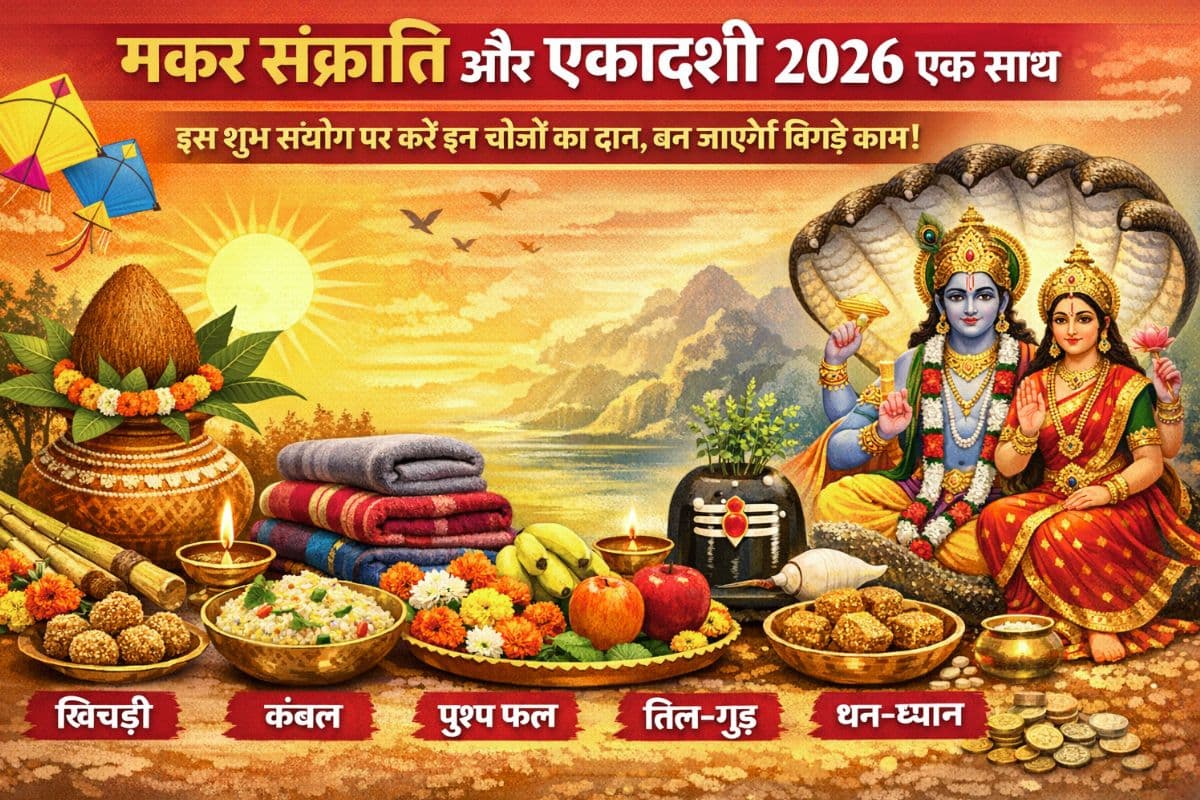 मकर संक्रांति और एकादशी 2026 एक साथ: इस शुभ संयोग पर करें इन चीजों का दान, जानें सम्पूर्ण जानकारी