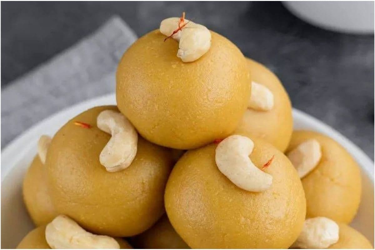 Kaju Besan Laddu Recipe in Hindi: मकर संक्रांति पर मिनटों में बनाए हलवाई जैसे दानेदार काजू बेसन लड्डू