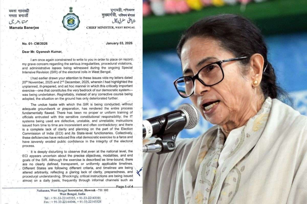 Mamata Banerjee Letter to ECI Bengal Chunav 2026 SIR