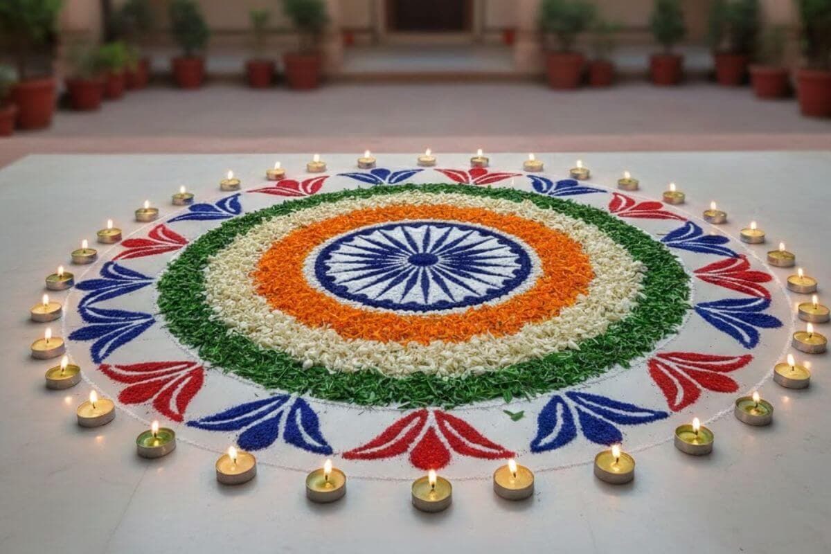 Simple Rangoli Design For Republic Day: गणतंत्र दिवस के खास मौके पर कम मेहनत में तैयार करें ये सिंपल रंगोली डिजाइन