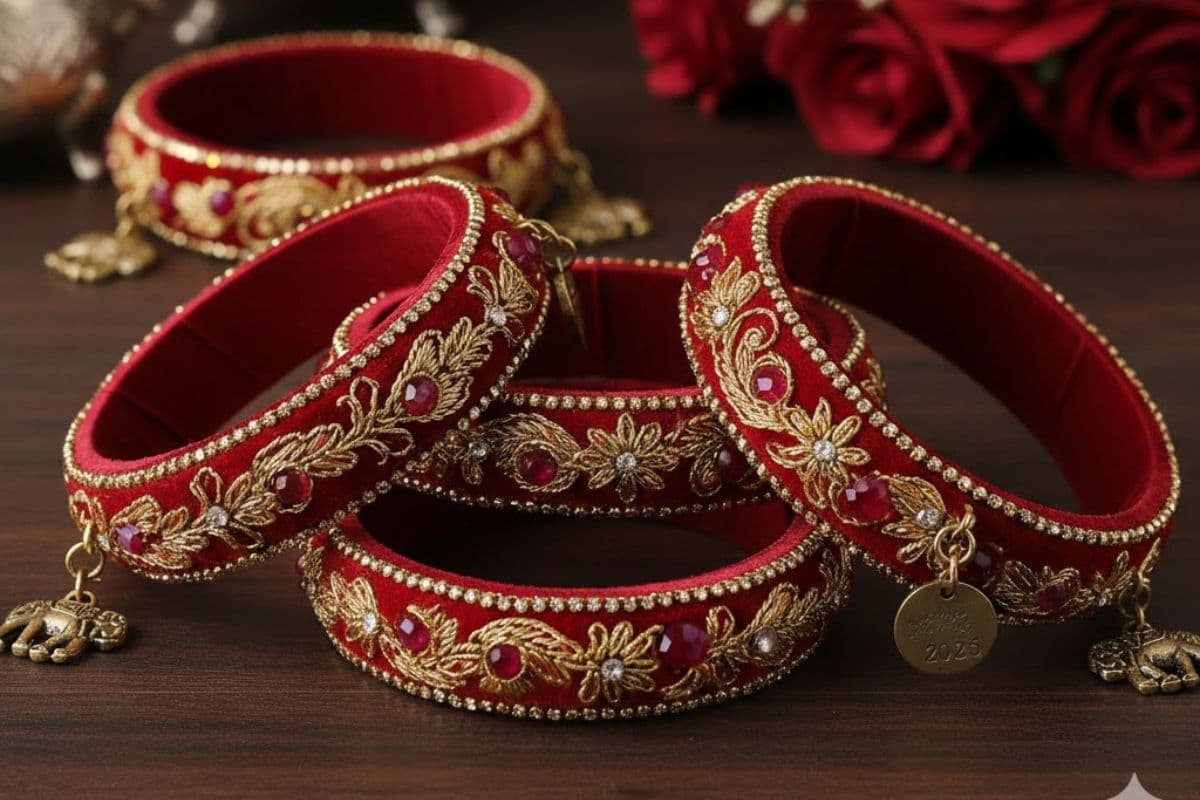Trending Velvet Bangles Designs With Images In Hindi